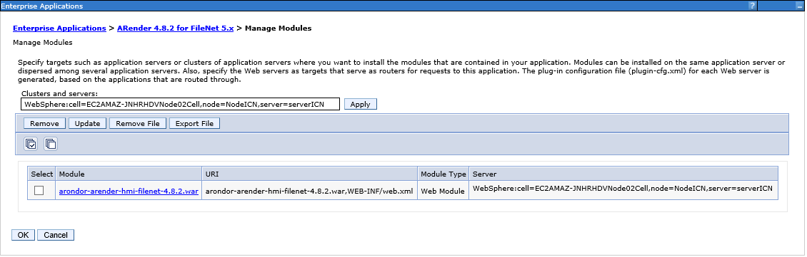 ARender for FileNet in IBM Websphere Application Server (recommended)