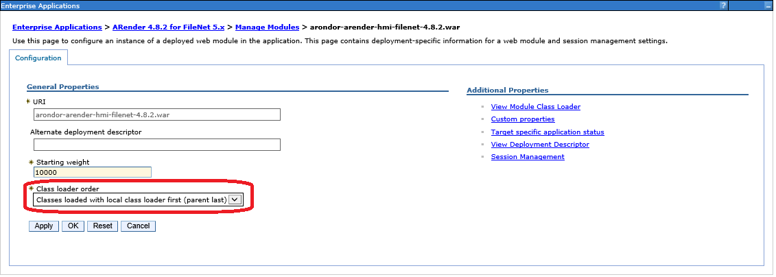 ARender for FileNet in IBM Websphere Application Server (recommended)