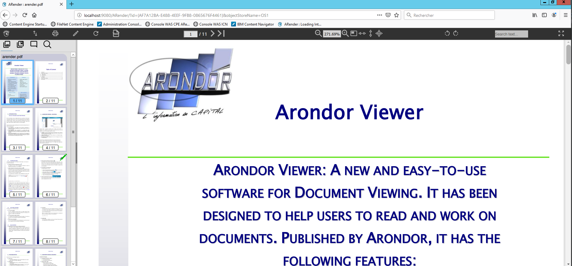 ARender for FileNet in IBM Websphere Application Server (recommended)